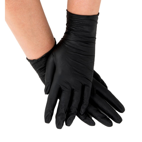 Image of Colortrak Black Vinyl Gloves, 100 ct
