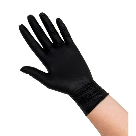 Image of Colortrak Black Vinyl Gloves, 100 ct